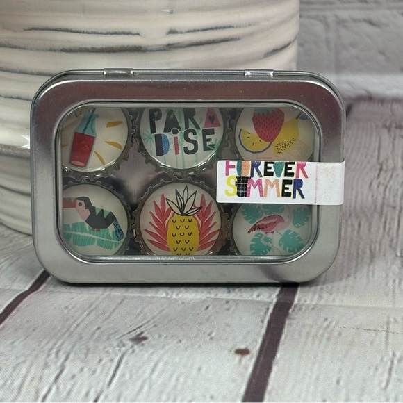 NWT boutique Colorful Summer-Themed Magnet Set surf's up forever summer - Picture 3 of 4